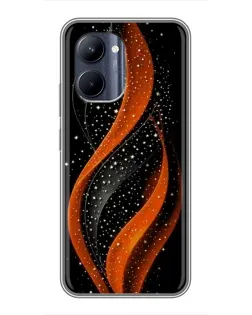 Чехол для Realme C33 с картинкой «Огненная звездная волна»