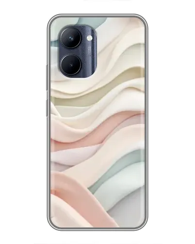 Чехол для Realme C33 с картинкой «Пастельные нежные волны»