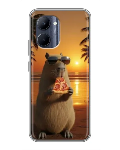 Чехол для Realme C33 с картинкой «Капибара с пиццей» Чехол для Realme C33 с картинкой «Капибара с пиццей»