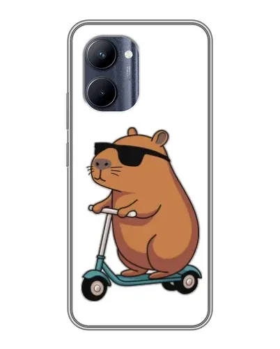 Чехол для Realme C33 с картинкой «Капибара на самокате» Чехол для Realme C33 с картинкой «Капибара на самокате»