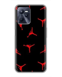 Чехол для Realme C35 с картинкой «Jordan Red Pattern»