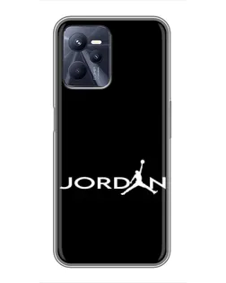 Чехол для Realme C35 с картинкой «Jordan White Logo»