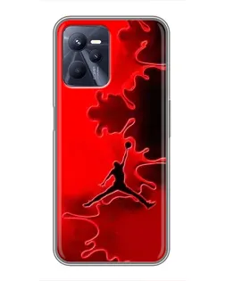 Чехол для Realme C35 с картинкой «Jordan Red Smoke»