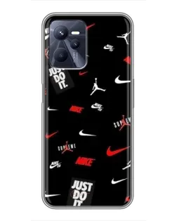 Чехол для Realme C35 с картинкой «Nike Mix Pattern»