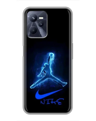 Чехол для Realme C35 с картинкой «Jordan Neon Blue»