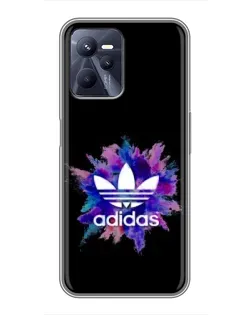 Чехол для Realme C35 с картинкой «Взрыв красок Adidas»