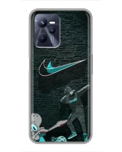 Чехол для Realme C35 с картинкой «Спортивный арт Nike»