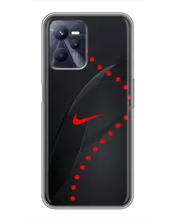 Чехол для Realme C35 с картинкой «Абстрактный дизайн Nike»