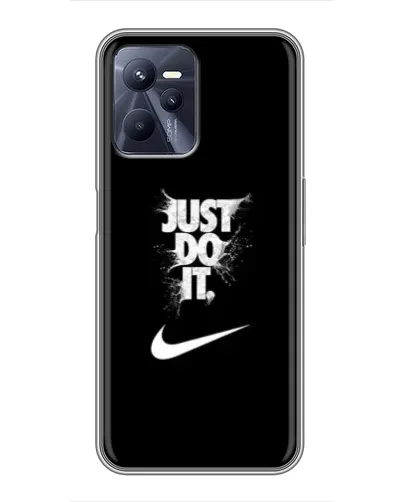 Чехол для Realme C35 с картинкой «Текстовый принт Nike»