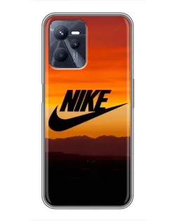 Чехол для Realme C35 с картинкой «Nike — вечерний горизонт»