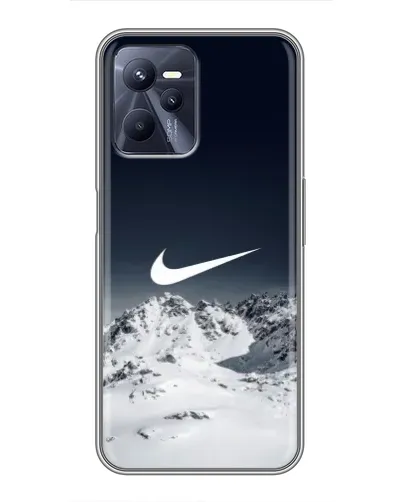 Чехол для Realme C35 с картинкой «Nike — зимние горы»