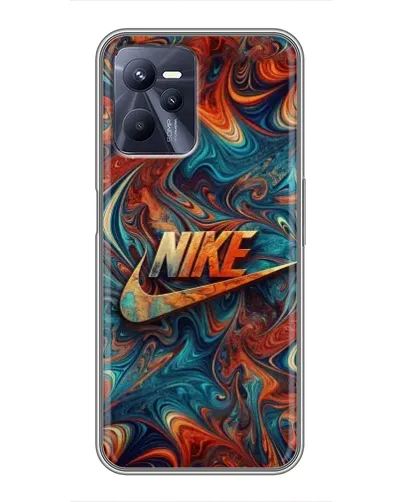 Чехол для Realme C35 с картинкой «Nike в абстракции»