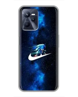 Чехол для Realme C35 с картинкой «Звездный путь Nike»