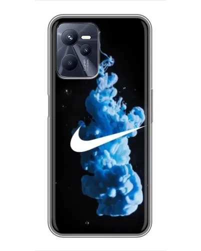 Чехол для Realme C35 с картинкой «Nike и синий дым»