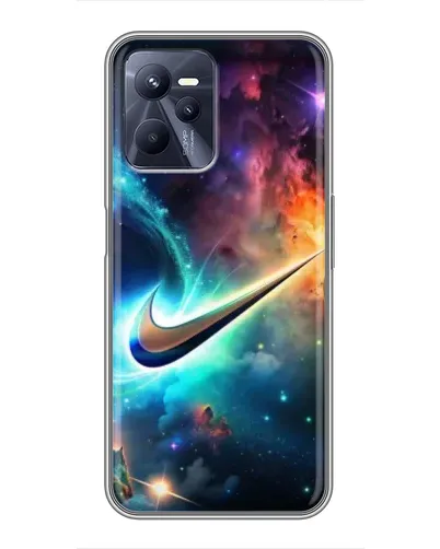 Чехол для Realme C35 с картинкой «Космический Nike Swoosh»