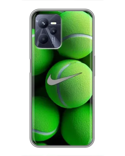 Чехол для Realme C35 с картинкой «Теннисные мячи Найк»