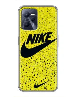 Чехол для Realme C35 с картинкой «Желтый текстурный Nike»