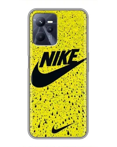 Чехол для Realme C35 с картинкой «Желтый текстурный Nike»