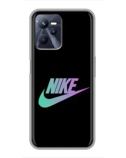 Чехол для Realme C35 с картинкой «Nike — городская ночь»
