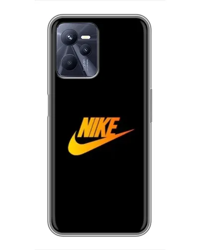 Чехол для Realme C35 с картинкой «Золотой логотип Nike»