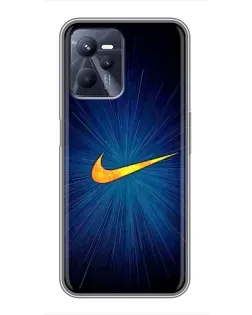 Чохол для Realme C35 з картинкою «Синій пульс Nike»