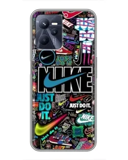Чохол для Realme C35 з картинкою «Яскравий колаж Nike»