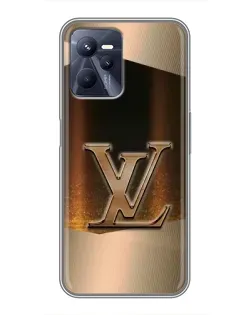 Чехол для Realme C35 с картинкой «LV — золотое сияние»