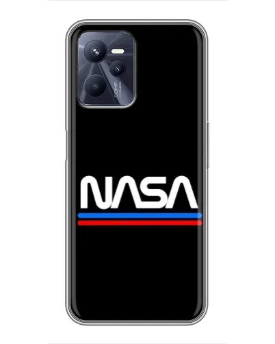 Чехол для Realme C35 с картинкой «NASA — классика Red Blue»