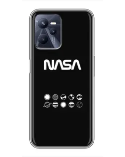 Чехол для Realme C35 с картинкой «NASA — технический принт»