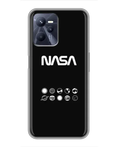 Чехол для Realme C35 с картинкой «NASA — технический принт»