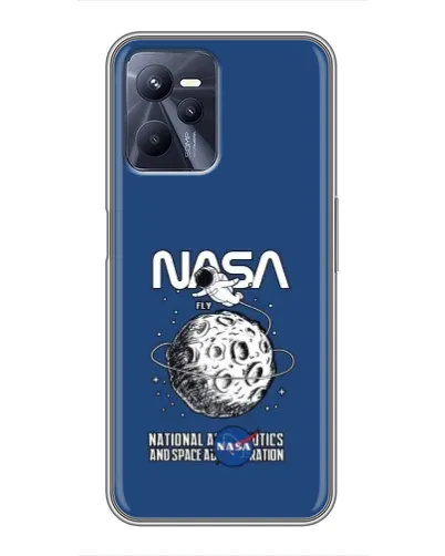 Чехол для Realme C35 с картинкой «NASA — лунная миссия»