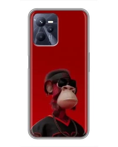Чехол для Realme C35 с картинкой «Bored Ape в красном»
