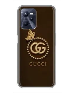 Чехол для Realme C35 с картинкой «Gucci — золотая бабочка»