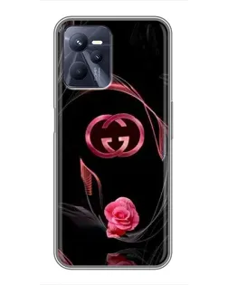 Чехол для Realme C35 с картинкой «Gucci — неоновая роза»