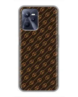 Чехол для Realme C35 с картинкой «Gucci — золотые диагонали»