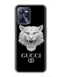 Чохол для Realme C35 з картинкою «Gucci — срібний лев»