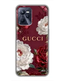 Чохол для Realme C35 з картинкою «Gucci — бордові троянди»