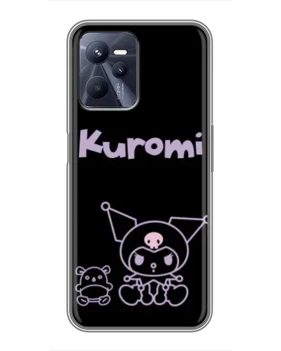 Чехол для Realme C35 с картинкой «Kuromi — черный минимализм»
