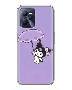 Чехол для Realme C35 с картинкой «Kuromi с зонтиком»