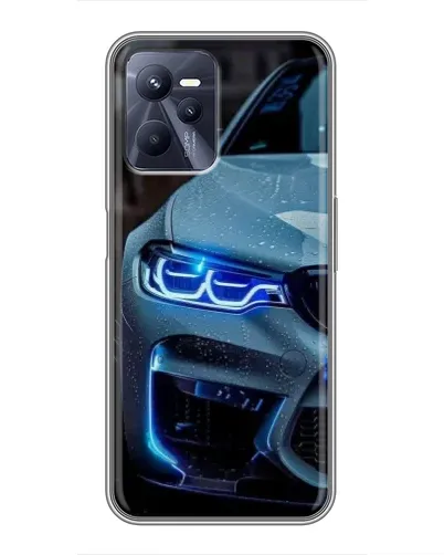Чехол для Realme C35 с картинкой «Взгляд BMW с синими фарами»