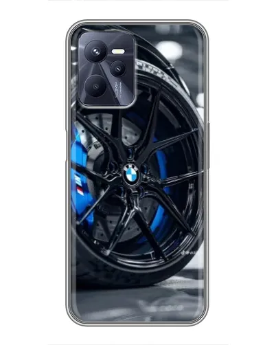 Чехол для Realme C35 с картинкой «Колесо BMW вблизи»