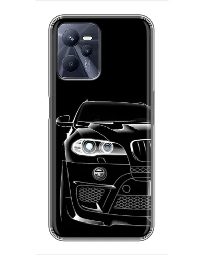 Чехол для Realme C35 с картинкой «Темный силуэт BMW»