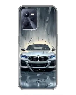 Чехол для Realme C35 с картинкой «BMW в свете фар»