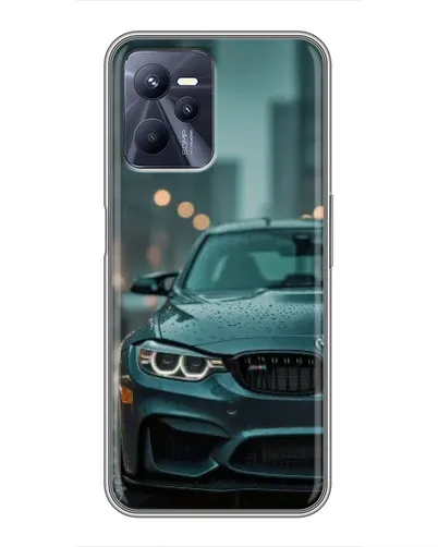 Чехол для Realme C35 с картинкой «BMW в огнях города»