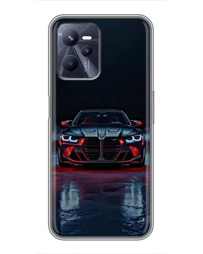 Чехол для Realme C35 с картинкой «BMW на мокрой дороге»
