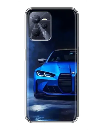 Чехол для Realme C35 с картинкой «Голубая BMW M4»