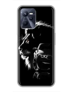 Чехол для Realme C35 с картинкой «BMW и лев»