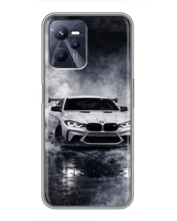 Чехол для Realme C35 с картинкой «BMW сквозь туман»