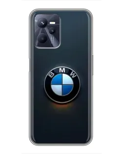 Чехол для Realme C35 с картинкой «Логотип BMW — минимализм»