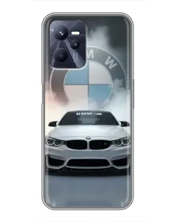 Чохол для Realme C35 з картинкою «BMW в білому диму»